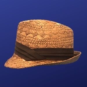 Aldo Women’s FEDORA 100% Straw Hat, Open Weave, BRONZE/BLACK, Size Small, NWOT